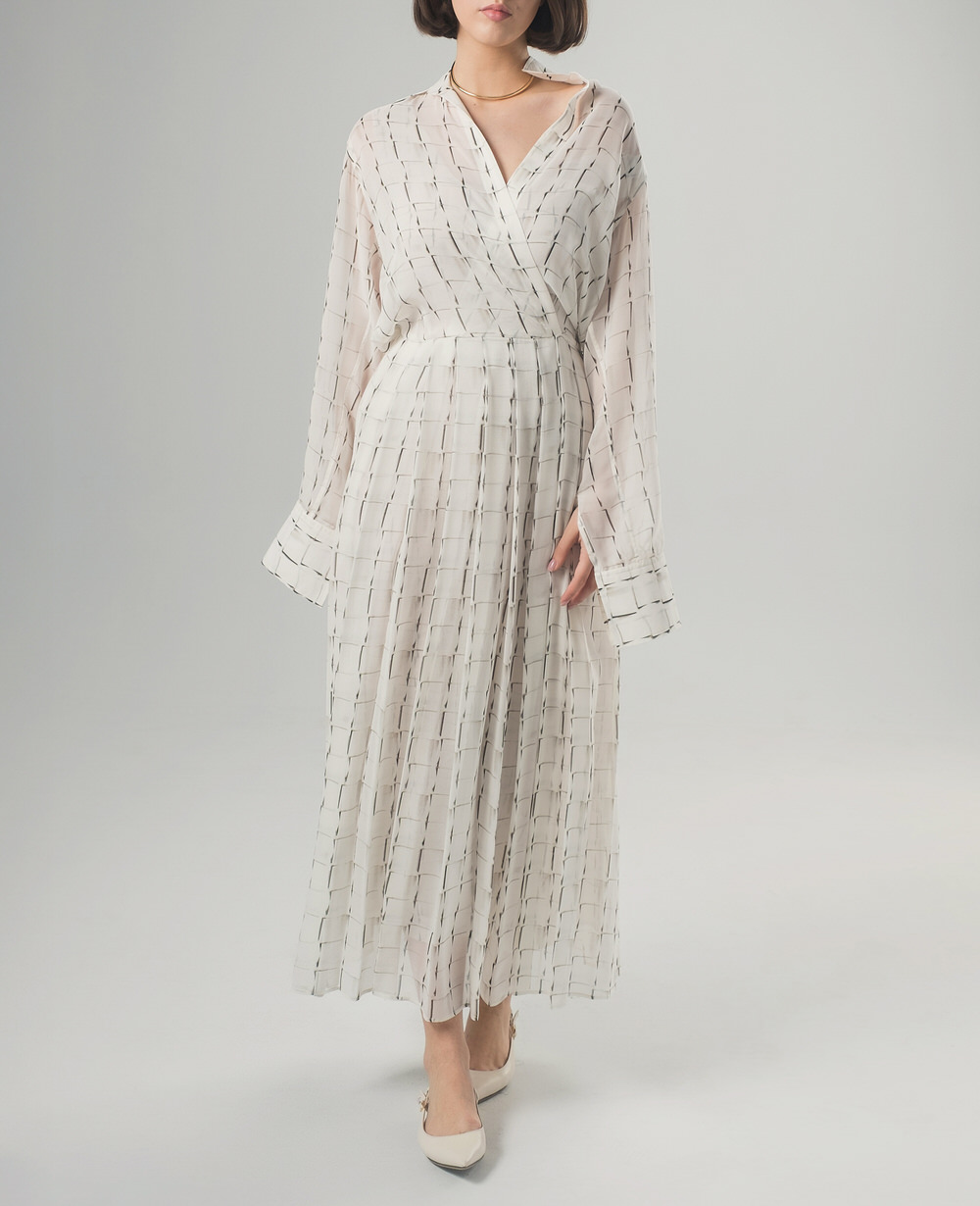 Printed silk dress