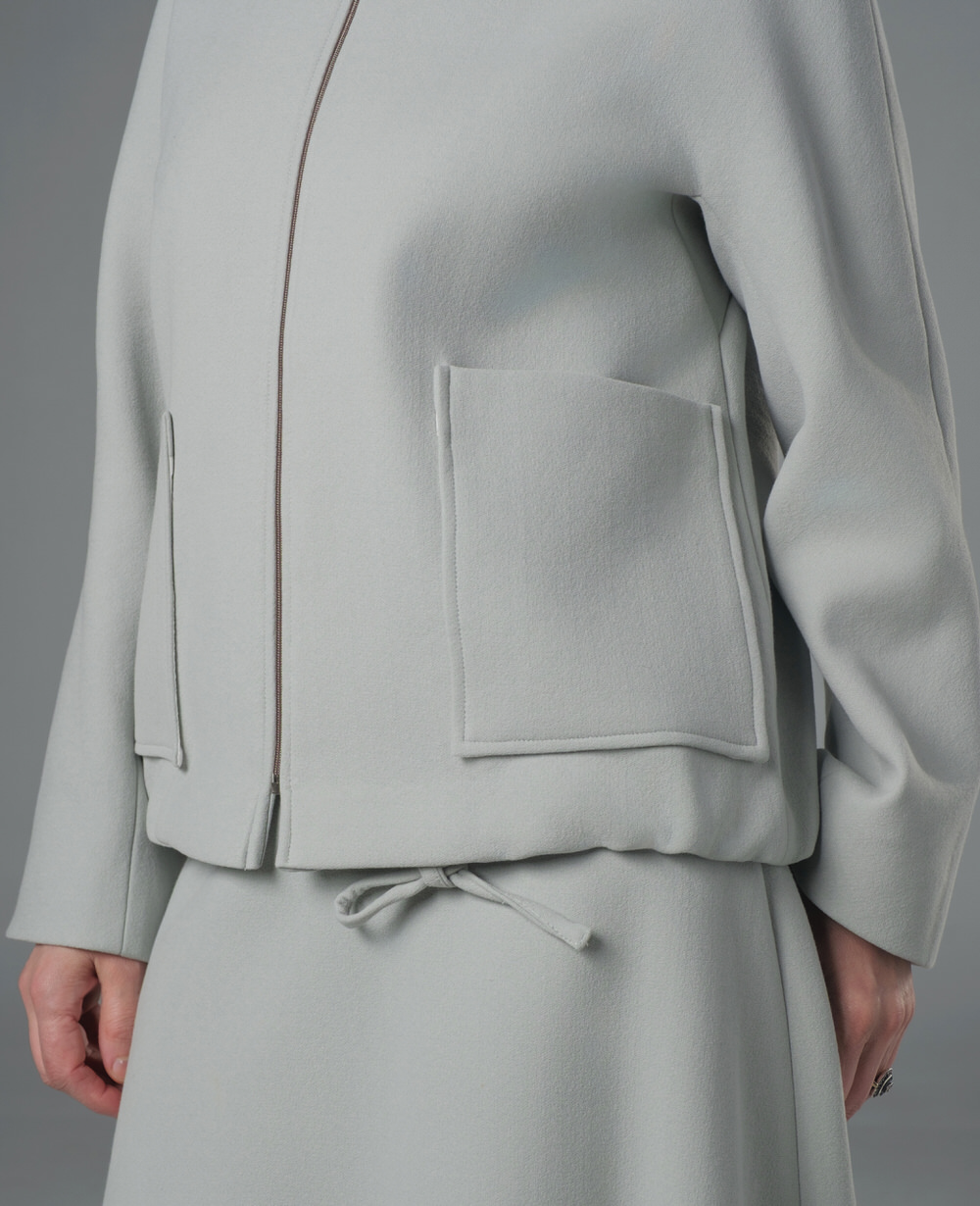 ジャケット・アウター SOFT WOOL TAILOR COAT Beige pure wool jacket with high collar | Cinzia Rocca